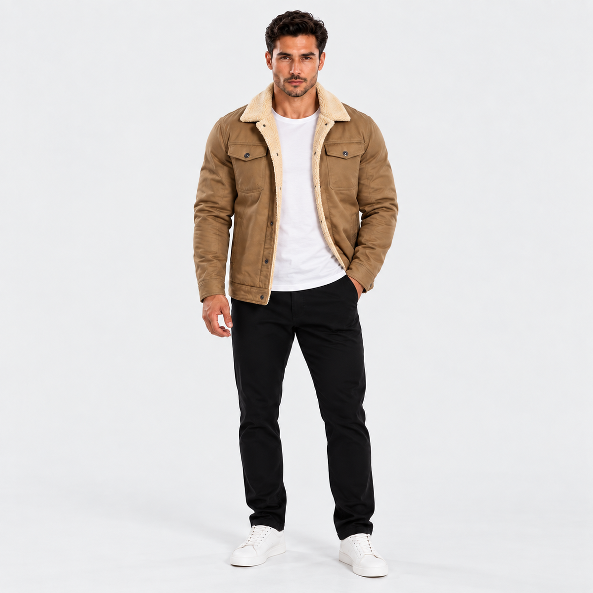 Men's Sherpa Lined Soft Jacket