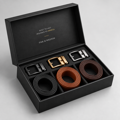THE OAK & WESTON BELT- 3-PACK